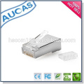 RJ11 Conector RJ45 Conector PCB Jack modular / conector chapado en oro 8p8c blindado